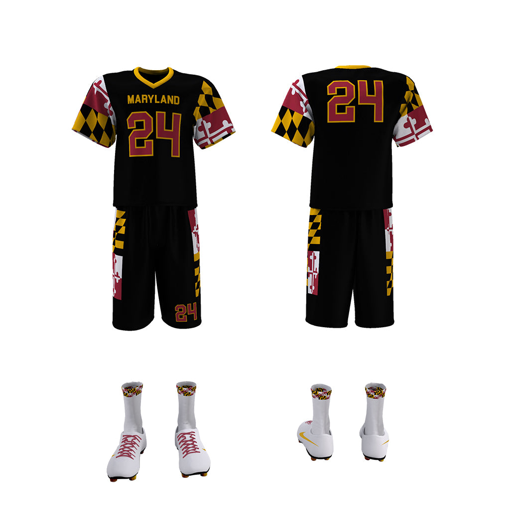 Custom Elite Sublimated Short Sleeve Lacrosse Jersey & Shorts Package Team Lacrosse Uniform Package