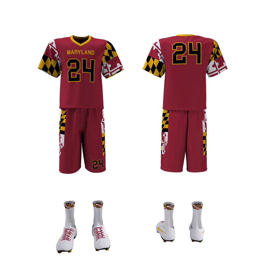 Custom Elite Sublimated Short Sleeve Lacrosse Jersey & Shorts Package Team Lacrosse Uniform Package