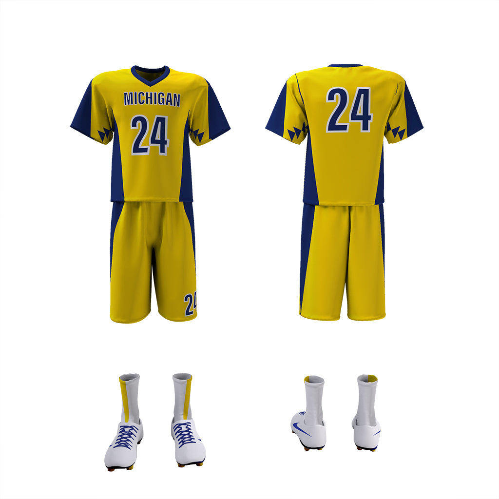 Custom Elite Sublimated Short Sleeve Lacrosse Jersey & Shorts Package Team Lacrosse Uniform Package