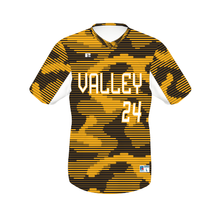 Russell Freestyle Sublimated V-Neck Baseball Jersey Team Baseball Jerseys
