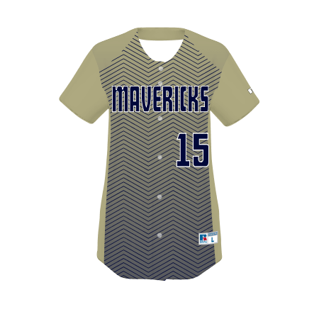 Russell Freestyle Sublimated Full-Button Softball Jersey Team Softball Jerseys