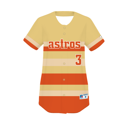 Russell Freestyle Sublimated Full-Button Softball Jersey Team Softball Jerseys