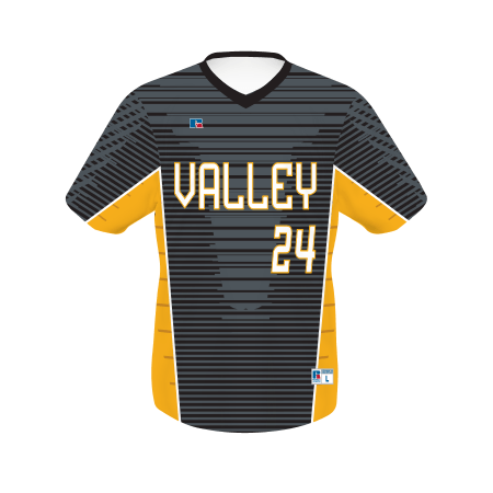 Russell Freestyle Sublimated V-Neck Baseball Jersey Team Baseball Jerseys