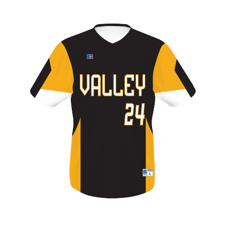 Russell Freestyle Sublimated V-Neck Baseball Jersey Team Baseball Jerseys