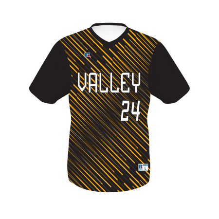 Russell Freestyle Sublimated V-Neck Baseball Jersey Team Baseball Jerseys