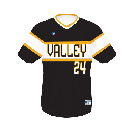 Russell Freestyle Sublimated V-Neck Baseball Jersey Team Baseball Jerseys