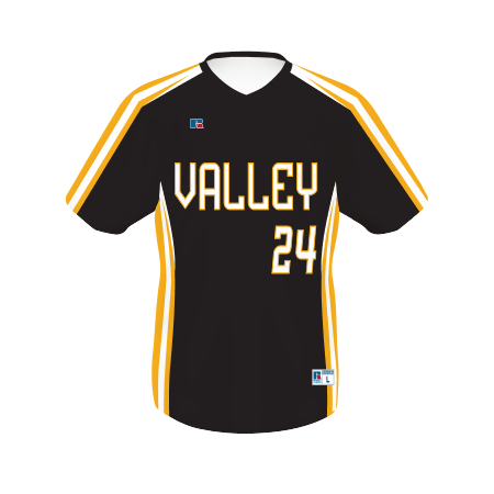 Russell Freestyle Sublimated V-Neck Baseball Jersey Team Baseball Jerseys