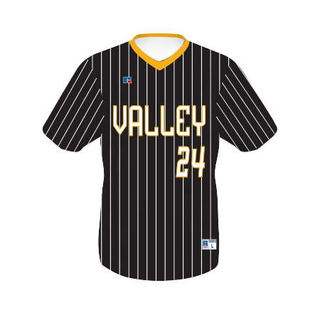 Russell Freestyle Sublimated V-Neck Baseball Jersey Team Baseball Jerseys