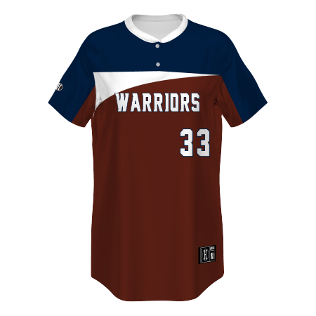 Holloway Ladies Freestyle Sublimated 2-Button Softball Jersey Team Softball Jerseys