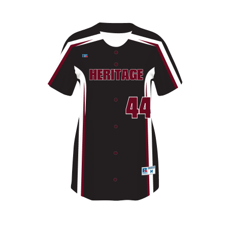 Russell Sublimated Faux Full-Button Softball Jersey Team Softball Jerseys