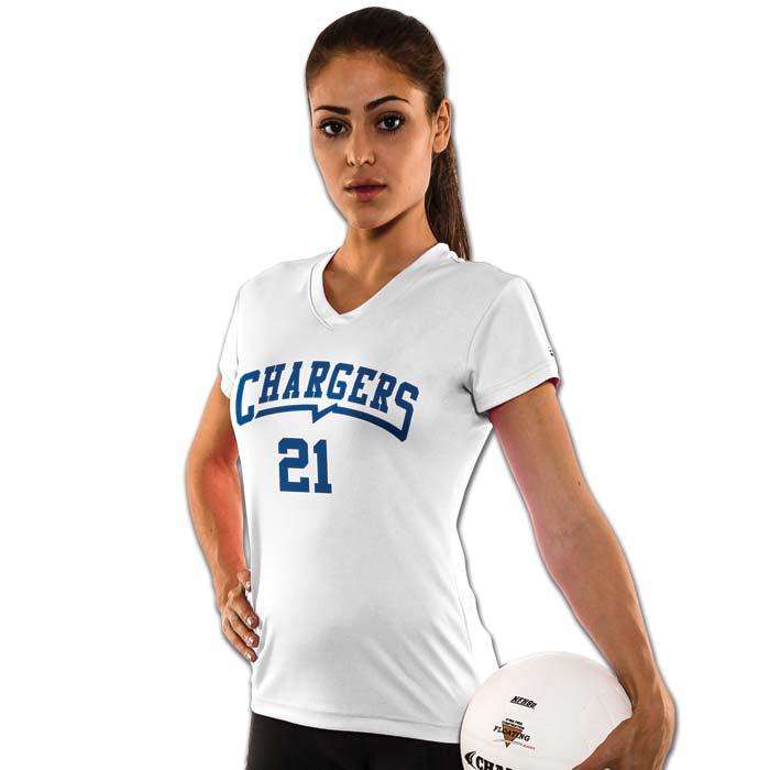 Champro Women's Star V-Neck T-Shirt Volleyball Apparel All