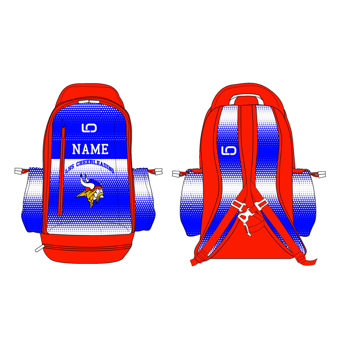 League Outfitters Fully Sublimated Custom Backpacks team all sport backpacks