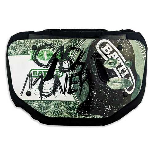 Battle Adult "Cash Money" Chrome Football Back Plate Football Back Plates Adult