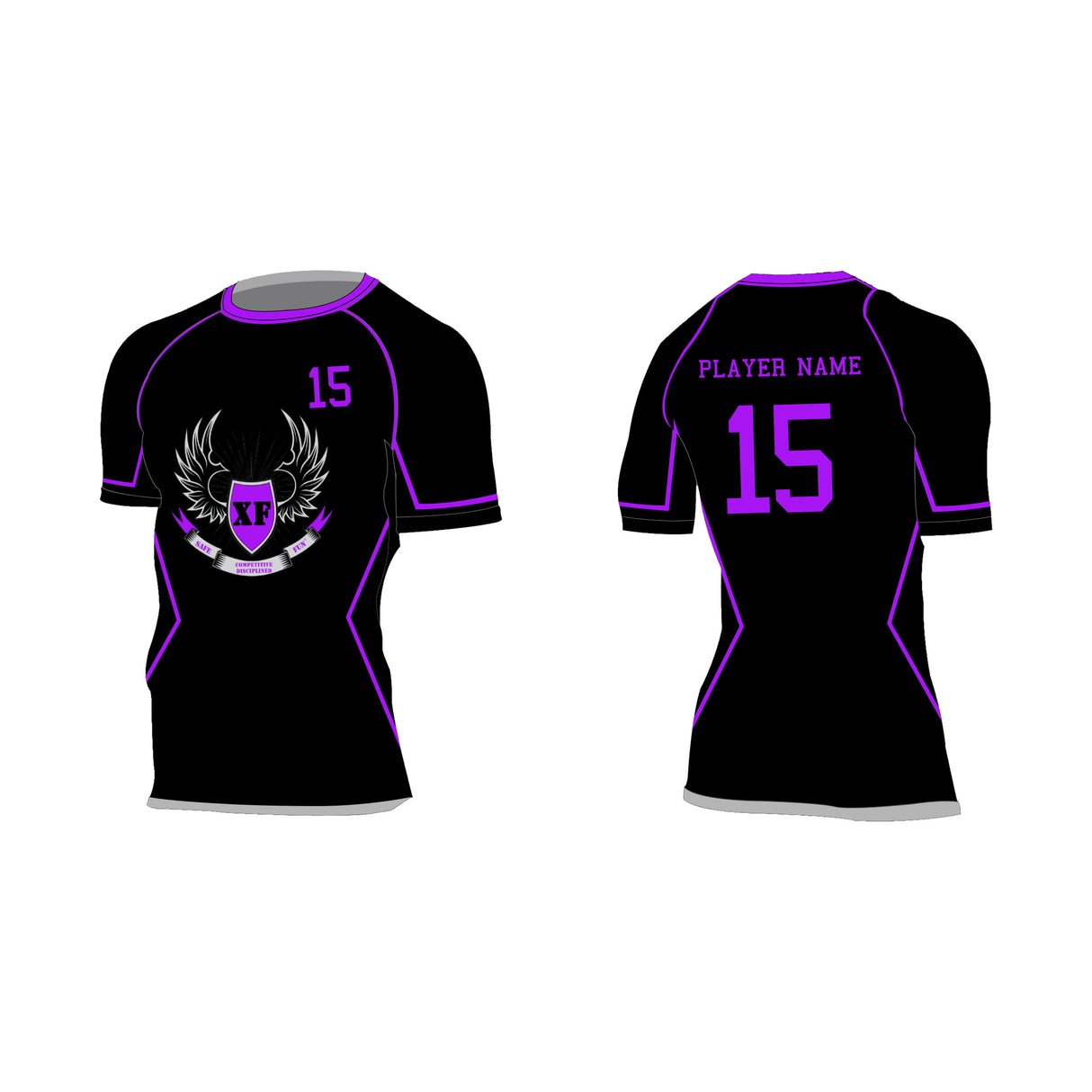Custom Short Sleeve Compression Shirts Team All Sport Compression Tops & Bottoms