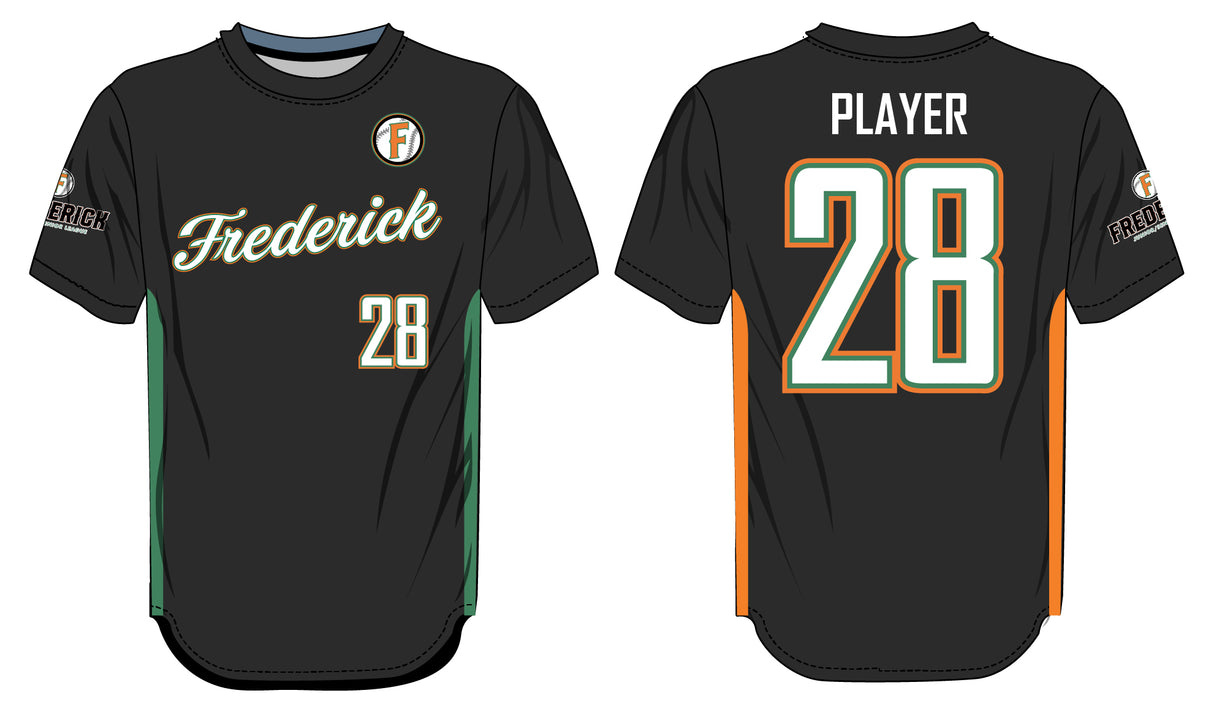 League Outfitters Custom Elite Sublimated- Sublimated Crew Neck Short Sleeve Team Baseball Jerseys