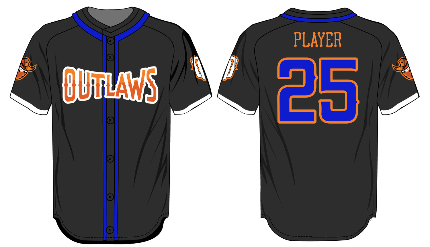 League Outfitters Custom Elite Sublimated- Sublimated Full Button Jersey Team Baseball Jerseys