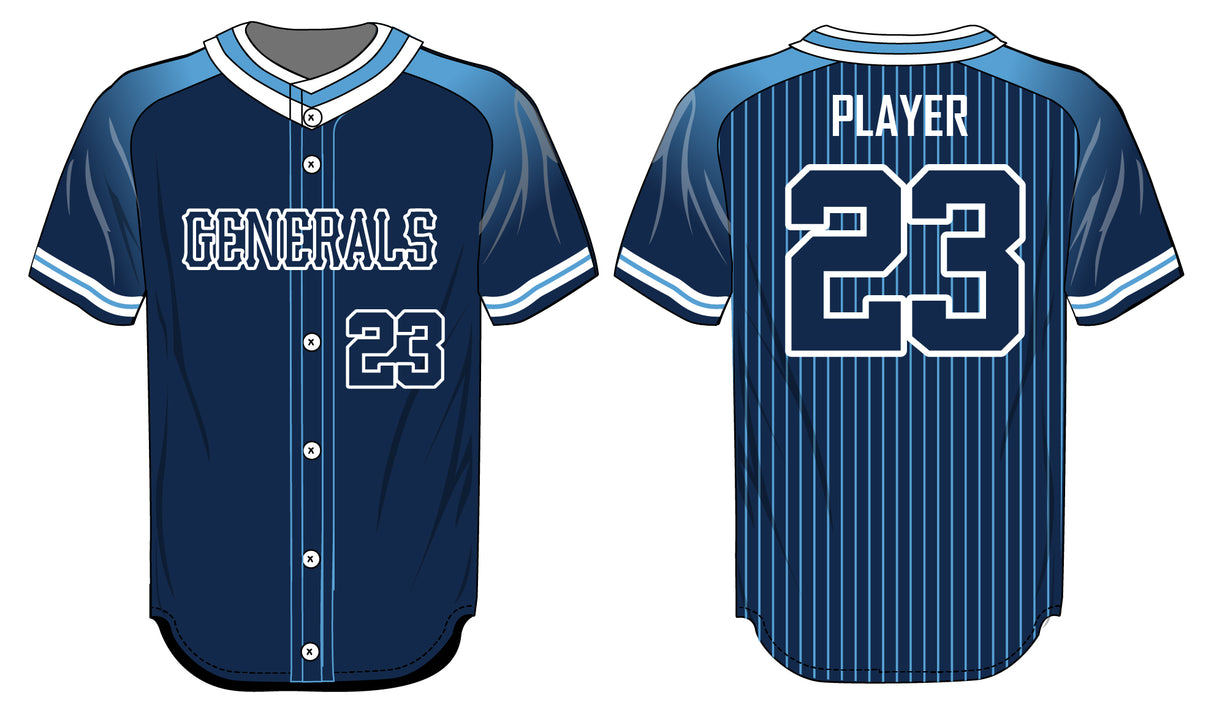 League Outfitters Custom Sublimated Elite -Sublimated Faux Full Button Jersey Team Baseball Jerseys