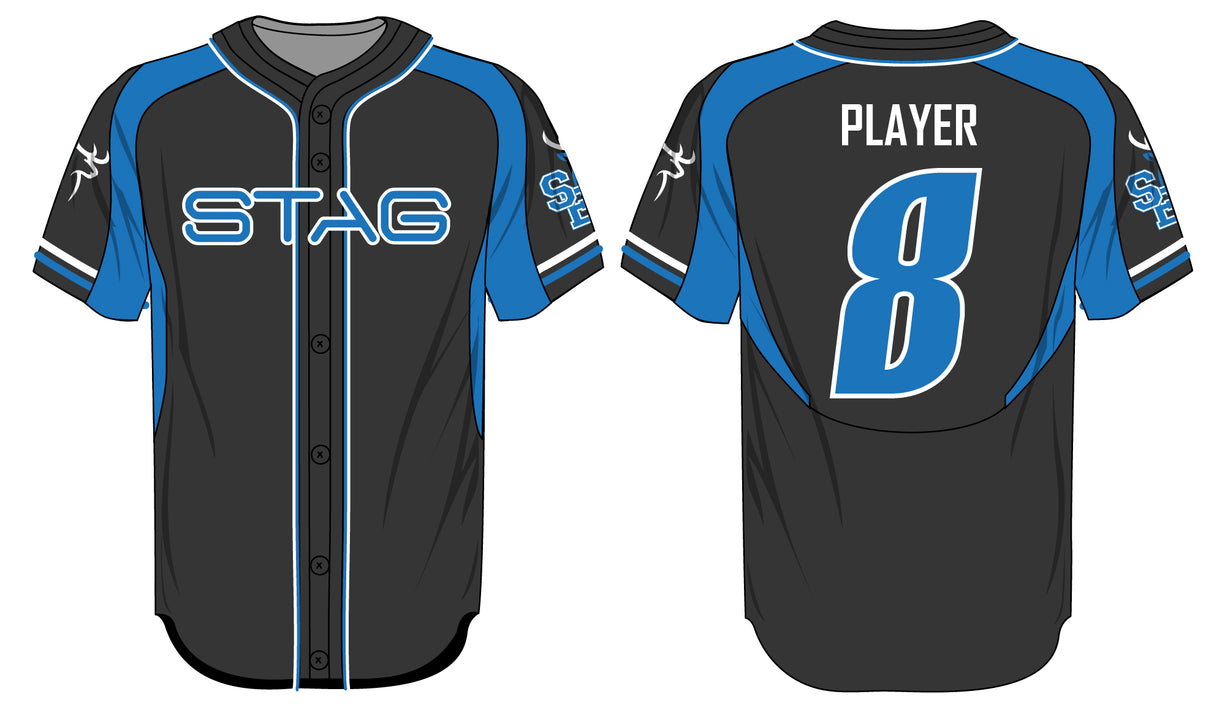 League Outfitters Custom Sublimated Elite -Sublimated Faux Full Button Jersey Team Baseball Jerseys