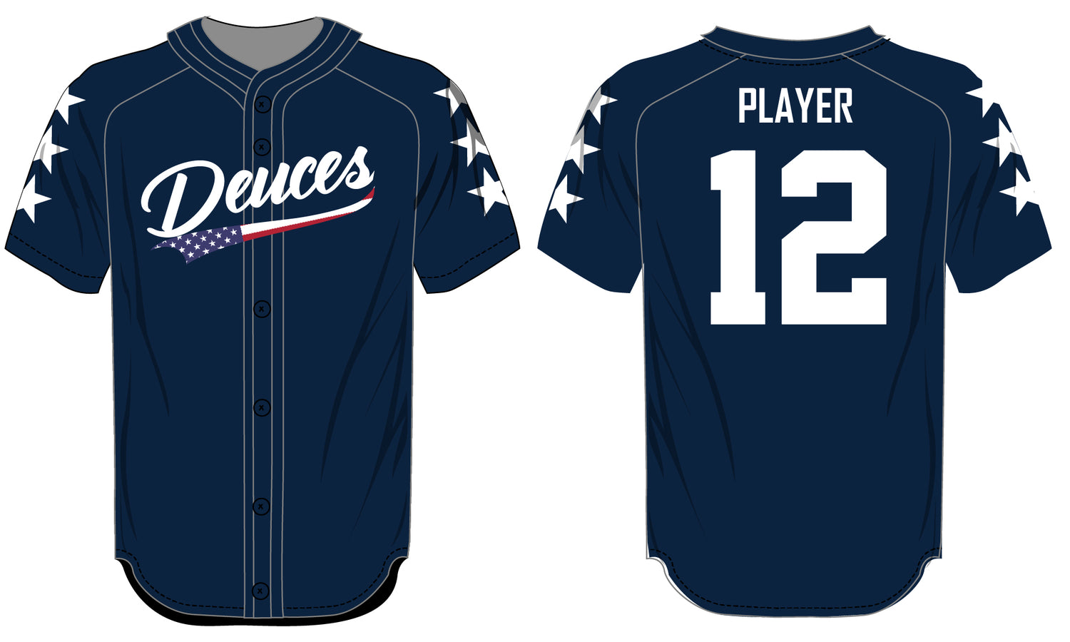 League Outfitters Custom Elite Sublimated- Sublimated Full Button Jersey Team Baseball Jerseys