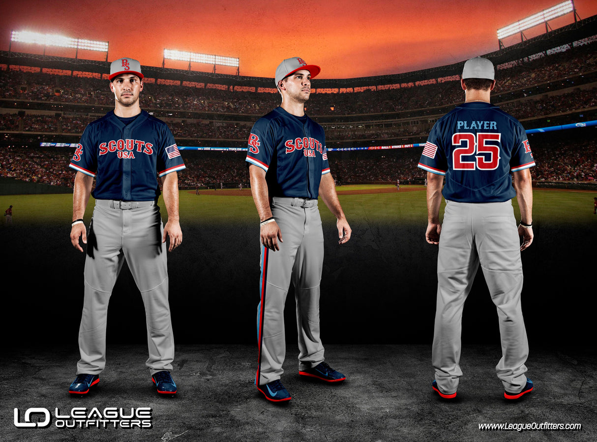 Custom Elite Sublimated & Tackle Twill Full Button Baseball Jerseys Team Baseball Jerseys