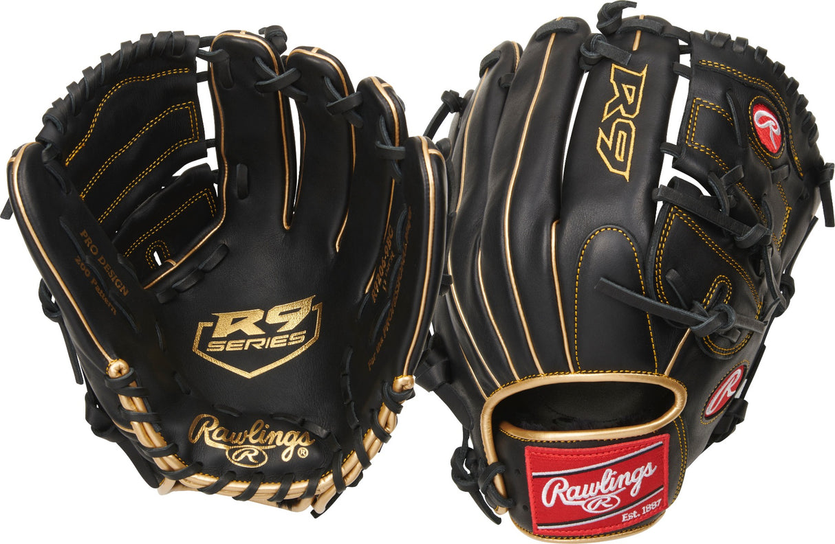 Rawlings R9 12" P, Conv/2 PC Baseball Glove Baseball Gloves & Mitts All