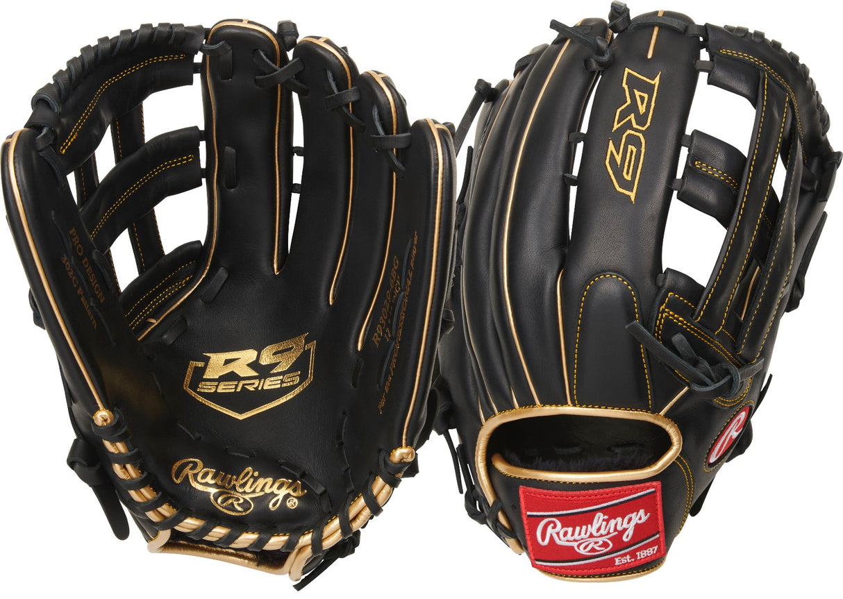 Rawlings R9 12.75" Outfield Glove Baseball Gloves & Mitts All