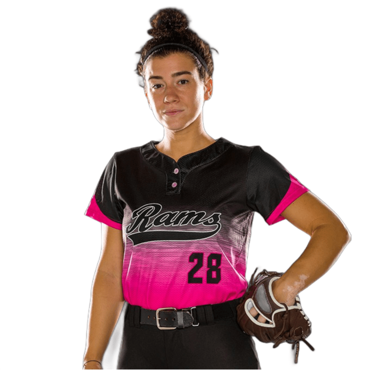 League Outfitters Custom Elite Sublimated Crew Neck Short Sleeve Team Softball Jerseys