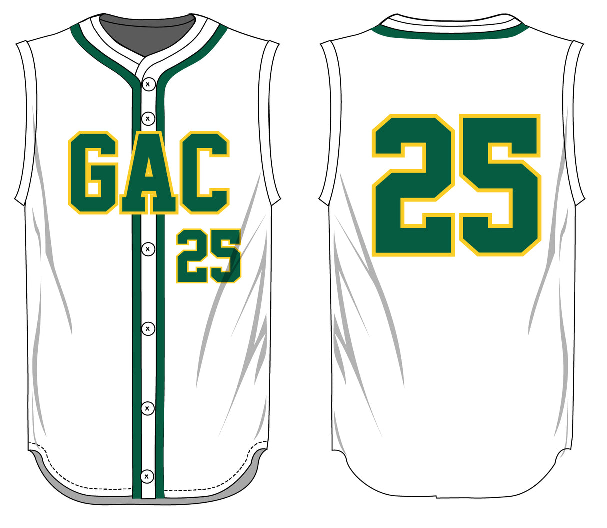 League Outfitters Custom Elite Sublimated- Sublimated Full Button Vest Team Baseball Jerseys