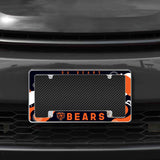 Rico Industries NFL  Chicago Bears Wave 12" x 6" Chrome License Plate Frame-1