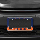 Rico Industries NFL  Denver Broncos Two-Tone 12" x 6" Chrome License Plate Frame-1