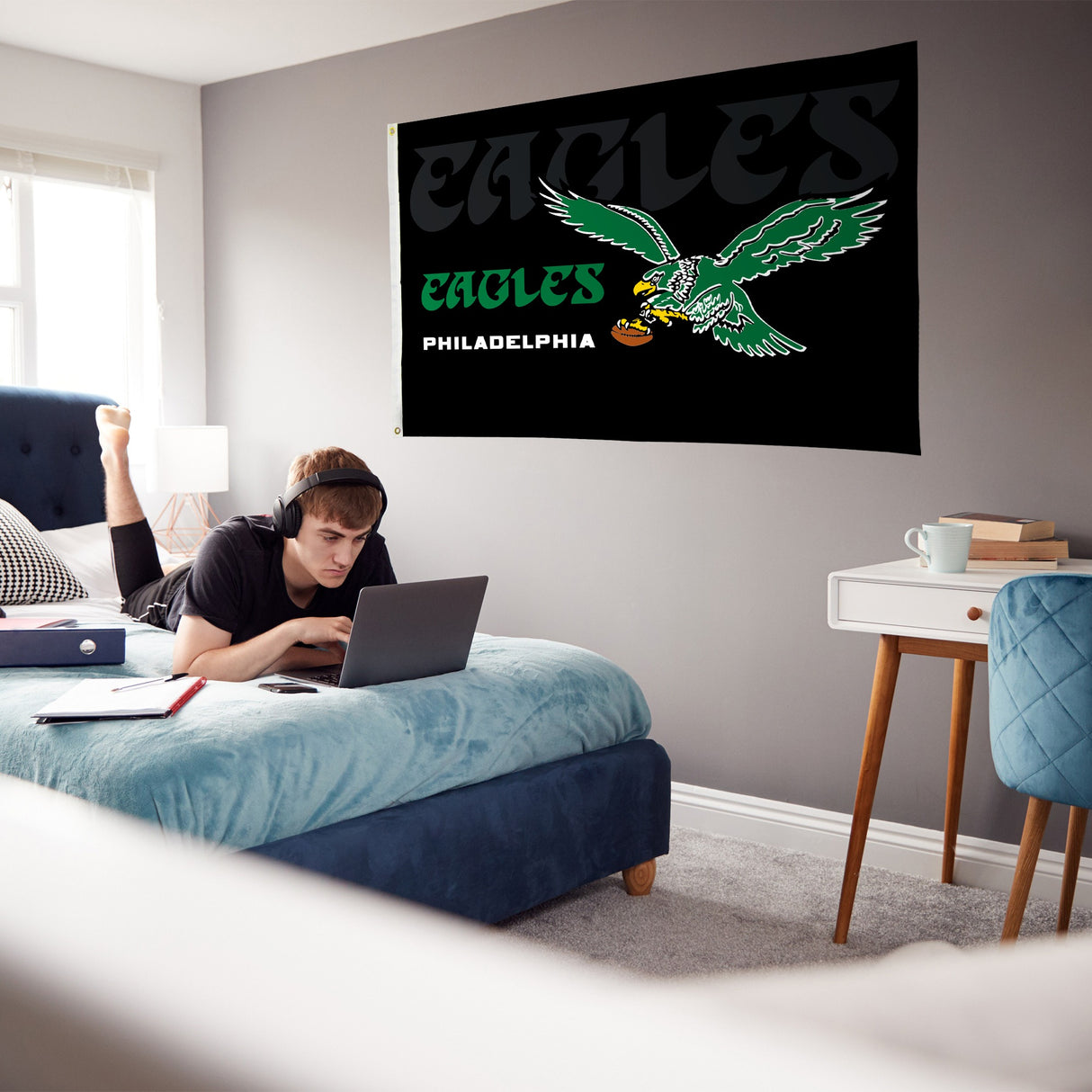 Rico Industries NFL  Philadelphia Eagles Retro 3' x 5' Banner Flag-3