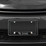 Rico Industries NFL  Tennessee Titans Black 12" x 6" Chrome License Plate Frame-1