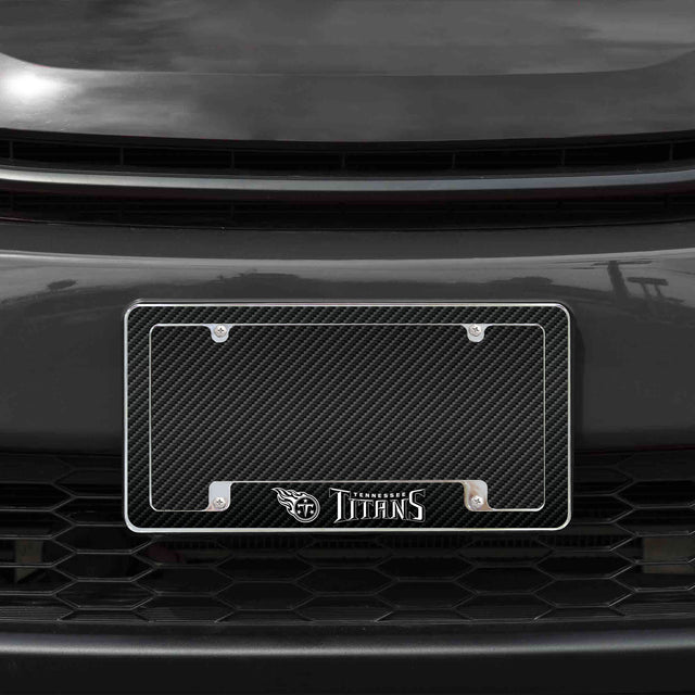 Rico Industries NFL  Tennessee Titans Black 12" x 6" Chrome License Plate Frame-1