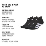 adidas Men's EVO 3-Pack No Show Sock-2