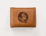 Rico Industries NCAA Florida State Seminoles  Laser Engraved Faux Leather Trifold Wallet-1