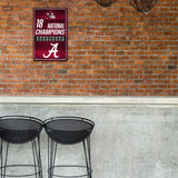 Rico Industries NCAA Alabama Crimson Tide Champ 11" x 17" Home Decor Sign-1