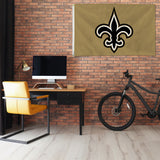 Rico Industries NFL  New Orleans Saints Standard 3' x 5' Banner Flag-1