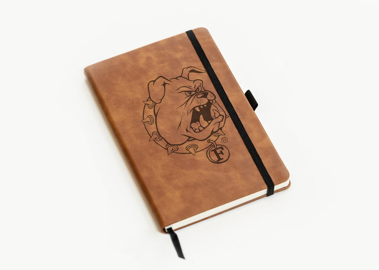 Rico Industries NCAA Ferris State Bulldogs Brown - Primary Laser Engraved Small Notepad-2