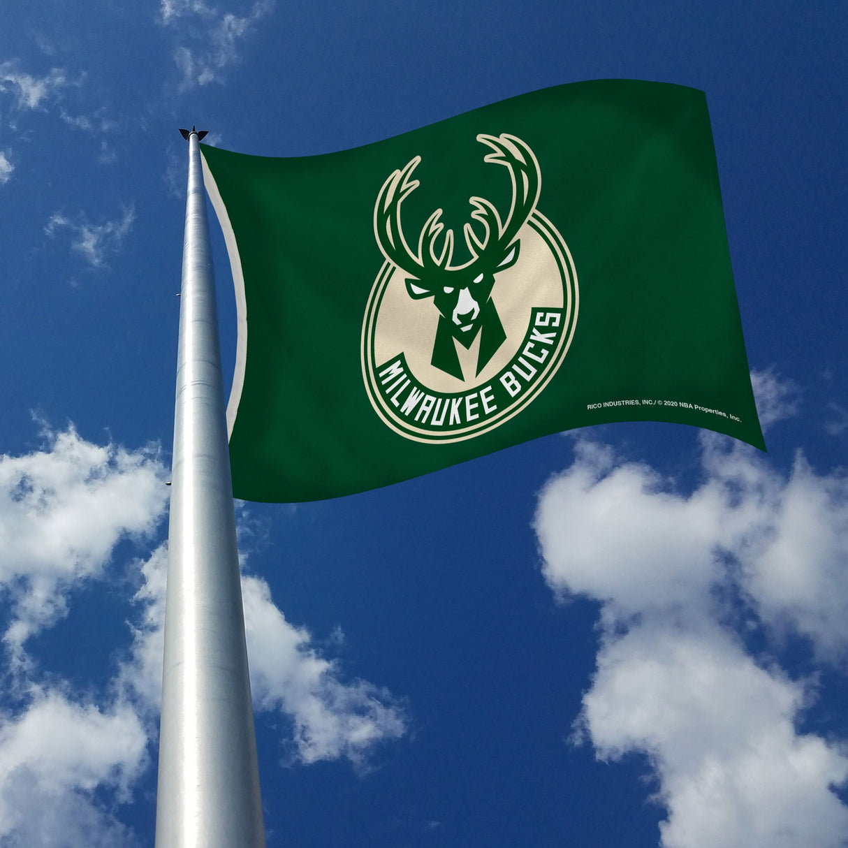 Rico Industries NBA  Milwaukee Bucks Standard 3' x 5' Banner Flag-2