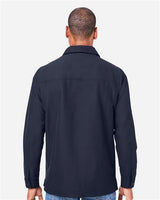 Harriton Men's Flex Twill Overshirt Jacket-5