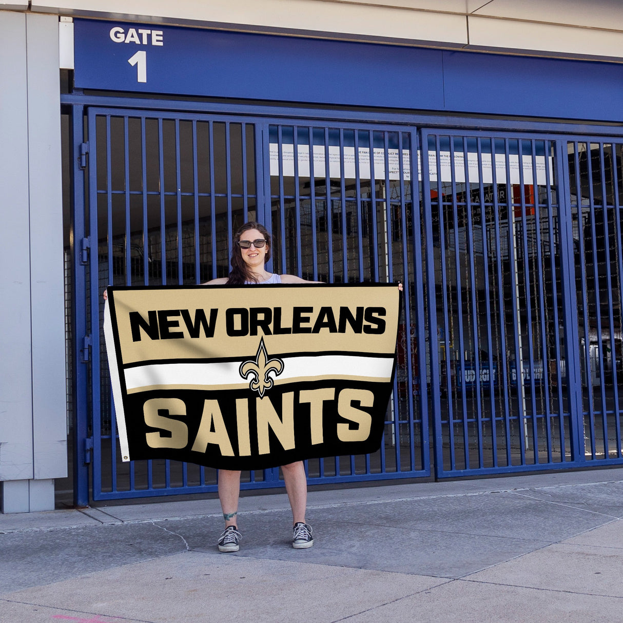 Rico Industries NFL  New Orleans Saints Bold 3' x 5' Banner Flag-3