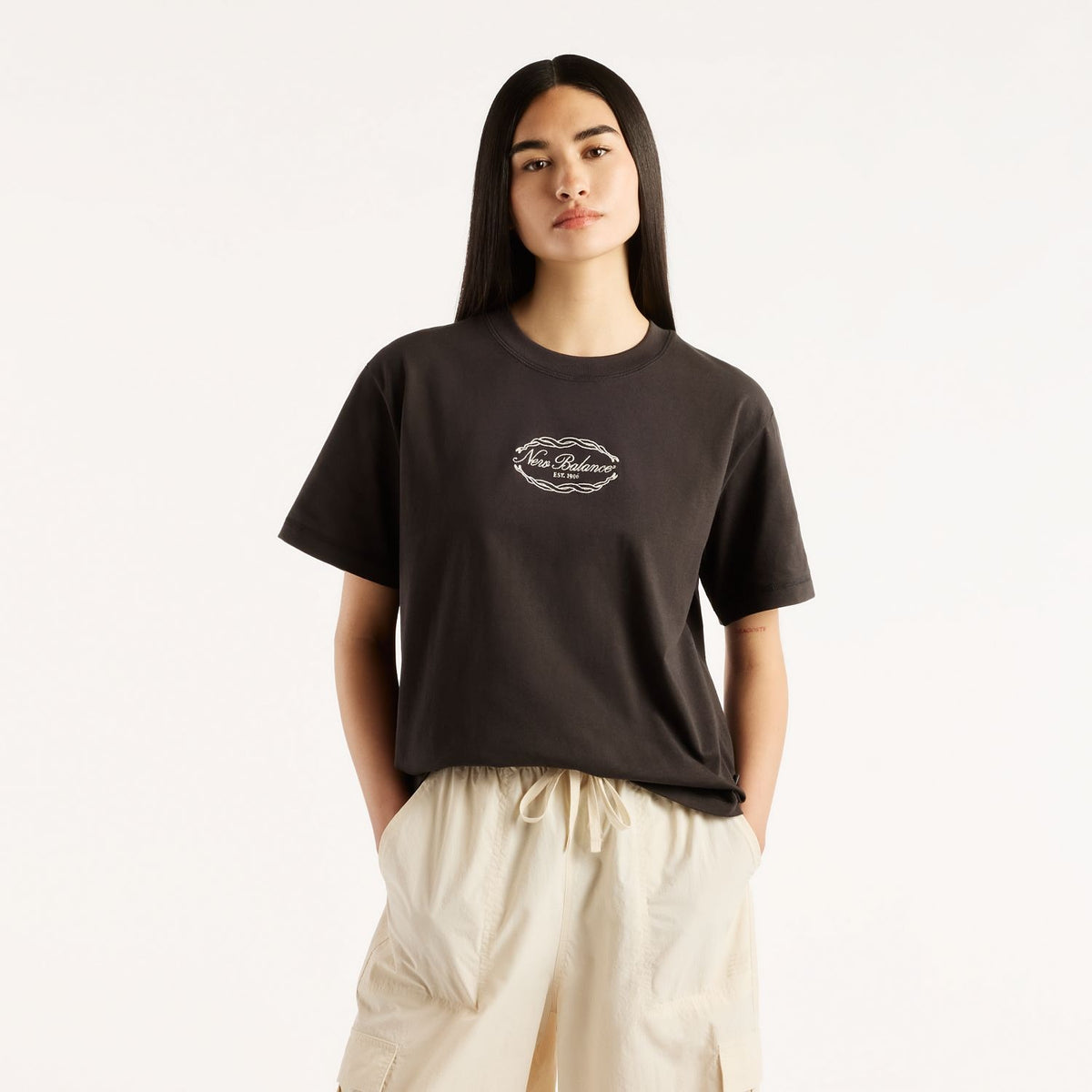 New Balance Women's Family Relaxed Hip Length T-Shirt-1