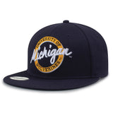 The Game Headwear Michigan Oversized Circle Snapback Collection Hat