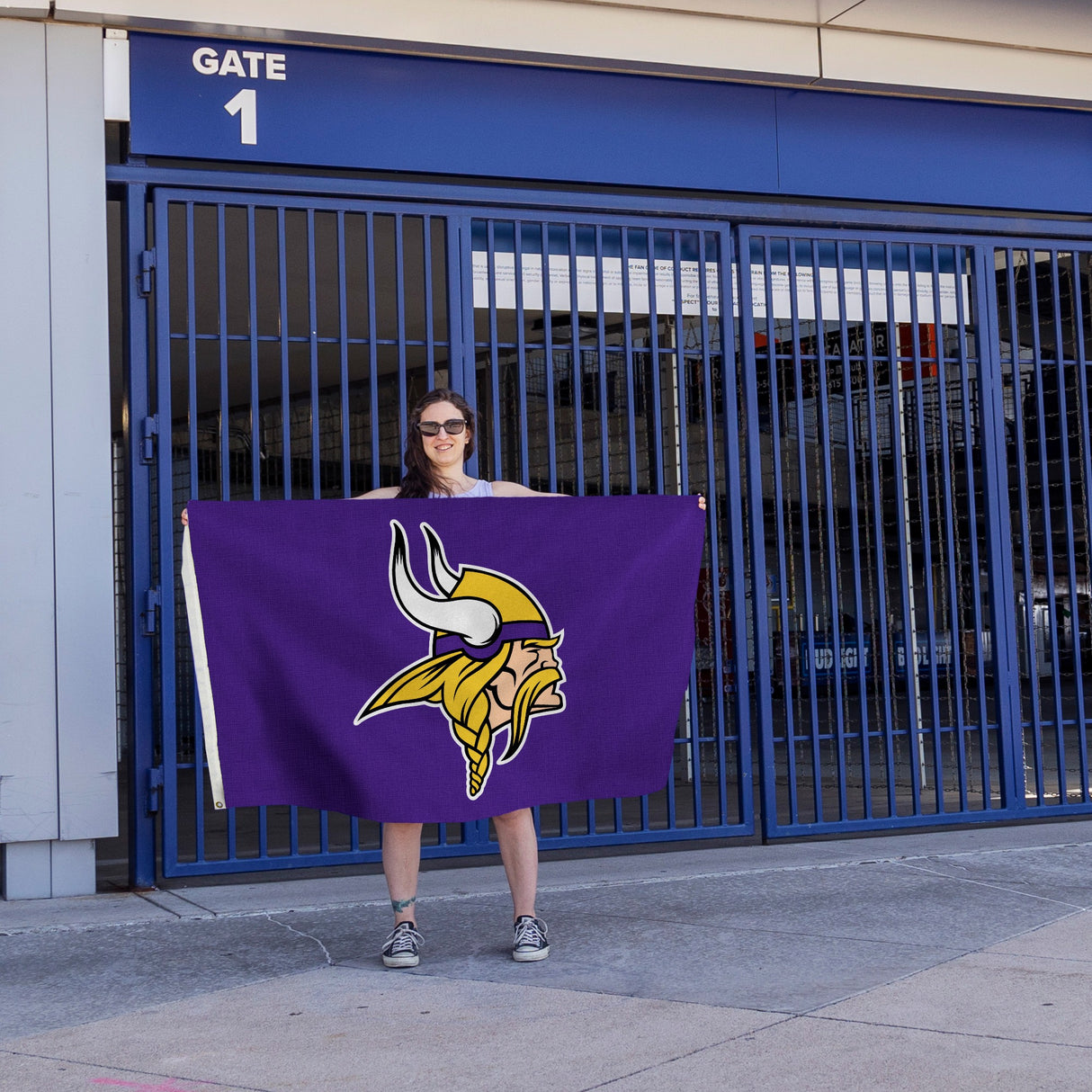 Rico Industries NFL  Minnesota Vikings Standard 3' x 5' Banner Flag-4