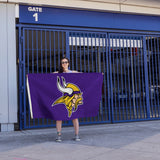 Rico Industries NFL  Minnesota Vikings Standard 3' x 5' Banner Flag-4