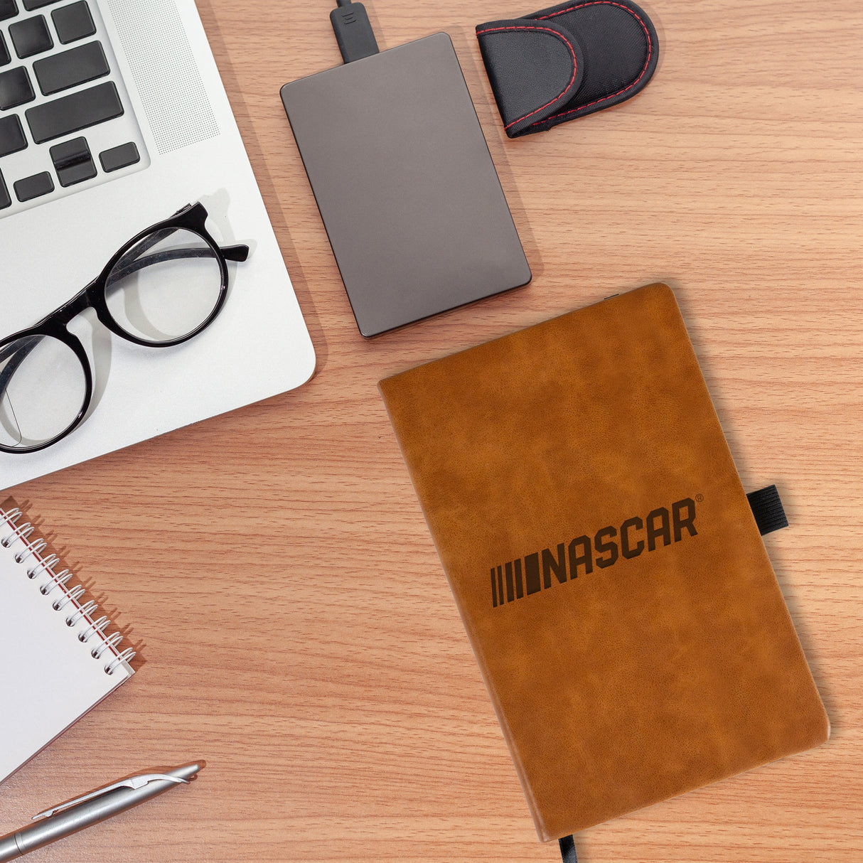 Rico Industries NASCAR  Brown Laser Engraved Small Notepad-3