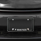 Rico Industries NBA  Indiana Pacers Black 12" x 6" Chrome License Plate Frame-1