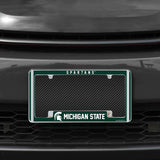Rico Industries NCAA Michigan State Spartans Classic 12" x 6" Chrome License Plate Frame-1