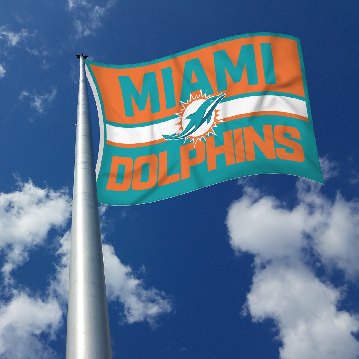 Rico Industries NFL  Miami Dolphins Bold 3' x 5' Banner Flag-2