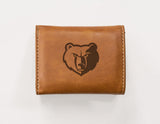 Rico Industries NBA  Memphis Grizzlies  Laser Engraved Faux Leather Trifold Wallet-1